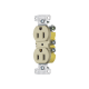 Contacto Duplex 15A 125V/ 2 Polos 3 Hilos / Cableado posterior y lateral / Nema 5-15R / Color Marfil.