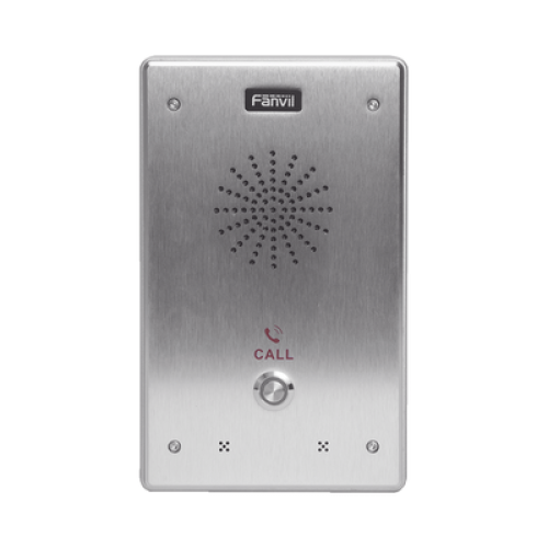 Intercomunicador IP, 2 líneas SIP, 2 relevadores con botón para llamada, anti-vandálico, IP65 e IK10, PoE