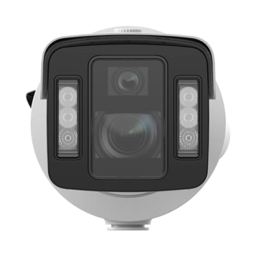 [TandemVu] Bala IP Dual 4 Megapixel (2 Lentes) / Lente Fijo (4 mm / ColorVu) y Lente Mot. (5 a 20 mm / DarkFighter X) / Luz Dual (IR y Luz Blanca) / IP67 / IK10 / Reconocimiento Facial / ACUSENSE / WDR 140 dB / DeepinView / Búsqueda por Atributos