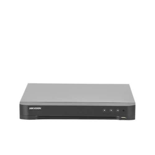 DVR 4 Canales TurboHD + 4 Canales IP / 8 Megapixel (4K) / Acusense (Evita Falsas Alarmas) / Audio por Coaxitron / 1 Bahía de Disco Duro / 4 Entradas de Alarma / 1 Salida de Alarma / H.265+ / Salida de Video en Full HD