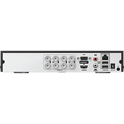 DVR 8 Canales TURBOHD + 4 Canales IP / 5 Megapixel Lite - 3K Lite / Audio Bidireccional /ACUSENSE (Evista falsas alarmas) / 1 Bahía de Disco Duro / Salida de Video en Full HD