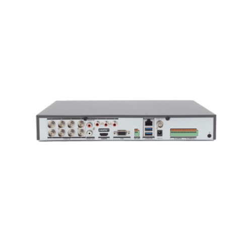 DVR 8 Canales TURBOHD +  8 Canales IP / 8 Megapixel (4K) / Audio por Coaxitron / ACUSENSE / Reconocimiento Facial / 1 Bahía de Disco Duro / Alarmas I/O / Salida de Video en 4K / H.265+