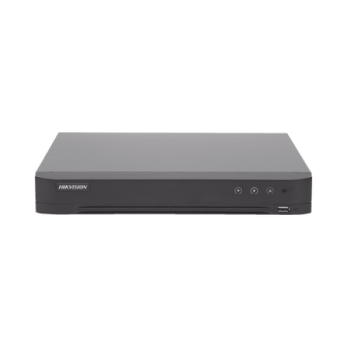 DVR 16 Canales TurboHD + 8 Canales IP / 4 Megapixel / Acusense (Evita Falsas Alarmas) / Audio por Coaxitron / Reconocimiento de Rostros (Base de Datos) / 1 Bahía de Diso Duro / H.265+
