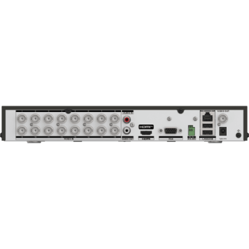 DVR 16 Canales TURBOHD + 8 Canales IP / 5 Megapixel Lite - 3K Lite / Audio de Dos Vías por Coaxitron / Reconocimiento Facial / ACUSENSE (Evita falsas alarmas) / 1 Bahía de Disco Duro / Salida de Video en Full HD