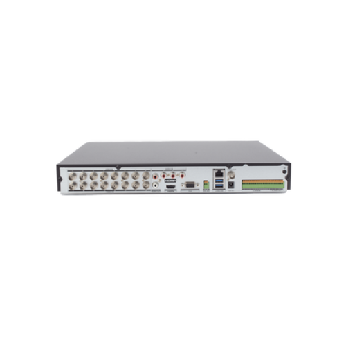 DVR 16 Canales TURBOHD + 16 Canales IP / 8 Megapixel (4K) / Audio por Coaxitron / ACUSENSE / Reconocimiento Facial / 2 Bahías de Disco Duro / Salida de Video en 4K / H.265+ / Alarmas I/O