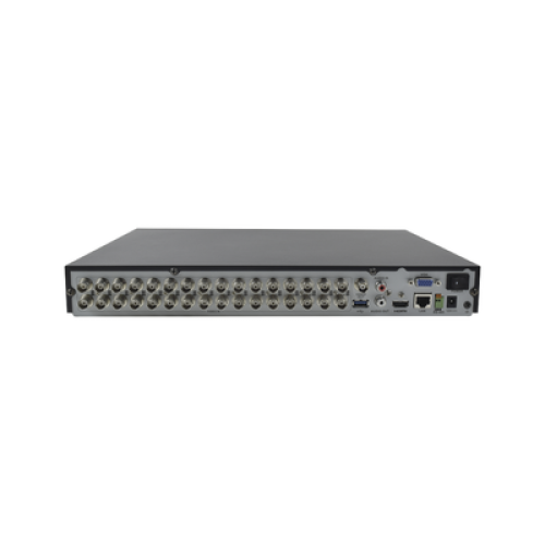 DVR 32 Canales TurboHD + 8 Canales IP / 5 Megapixel Lite - 3K Lite / Acusense (Evita Falsas Alarmas) / Audio por Coaxitron / 2 Bahías de Disco Duro / H.265+ / Salida de Video en Full HD
