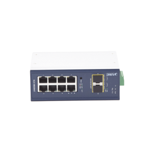 Switch Industrial Administrable Capa 2, 8 Puertos 10/100/1000T, 2 Puertos SFP 1G / 2.5 G BASE X