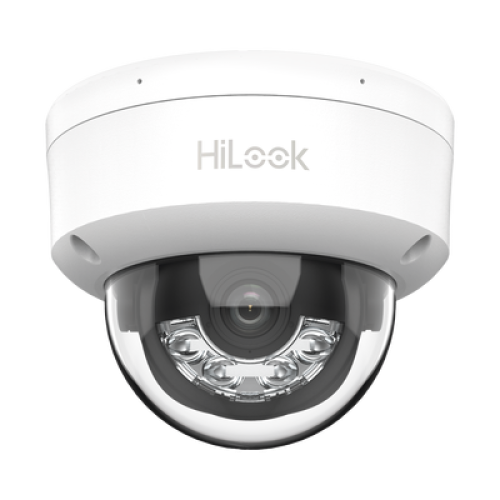 [Dual Light] Domo IP de 2 Megapixel (1080p) / Lente 2.8 mm / 20 mts IR + 15 mts Luz Blanca / Micrófono Integrado / ACUSENSE Lite / Uso en interior / PoE / dWDR / H.265+ / ONVIF