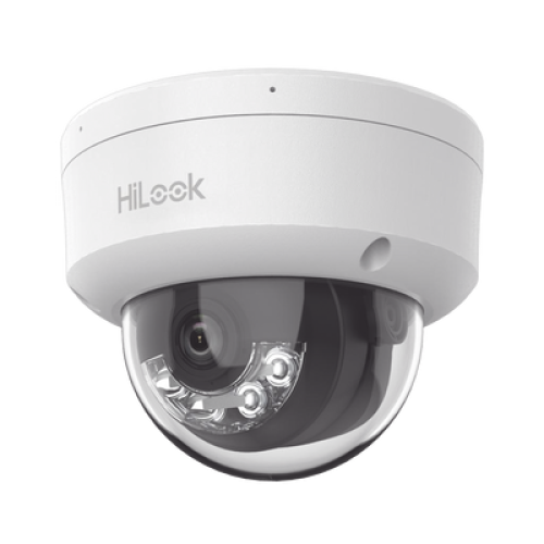 HiLook Series / Domo IP de 4 Megapixel   / Lente 2.8 mm / 30 mts IR /  Micrófono Integrado / Exterior IP67 / PoE / WDR 120  / H.265+ / ONVIF