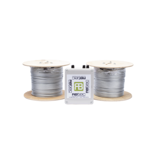 Kit de Cable Sensor Perimetral para Cerca Ciclonicas IRONCLAD / 610 METROS DE PROTECCION / 2 ZONAS; 305 METROS POR ZONA / Sin Falsas Alarmas por Viento / TODO Incluido/ TARJETA LPU400/ Calibración por Software
