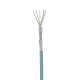 Bobina de Cable Blindado SF/UTP Categoría 6A, Uso Industrial con Resistencia al Aceite y Rayos UV, Multifilar 24/7 (Flexible), Color Azul Cerceta, Bobina de 305 Metros (1000 Pies)