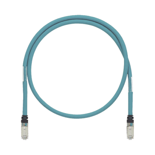 Patch Cord Cat6A de Grado Industrial 600V, Blindado SF/UTP, Calibre 26 AWG, Color Aqua, 1.5 Metros (4.92 Pies)