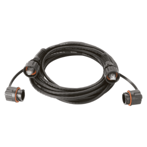 Patch Cord Cat6A IndustrialNet, UTP, Con Plug Industrial y Tapa en Cada Extremo, 1 Metro (3.28 Pies)