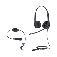 KIT, Diadema con cancelación de ruido, con accesorio para conexiones 3.5mm Incluye modelos BIZ-1500-DUO-QD y MOBILE-QD-35MM-Sï»¿