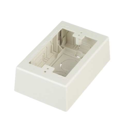 Caja de Pared Superficial, Uso Universal con Placas de Pared, con Cinta Adhesiva, Color Blanco Mate