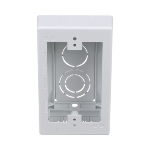 Caja de Pared Superficial, Uso Universal con Placas de Pared, con Cinta Adhesiva, Color Blanco