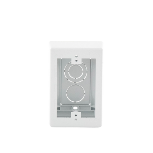 Caja de Pared Superficial, Uso Universal con Placas de Pared, con Cinta Adhesiva, Color Blanco
