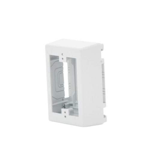 Caja de Pared Superficial, Uso Universal con Placas de Pared, con Cinta Adhesiva, Color Blanco