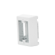 Caja de Pared Superficial, Uso Universal con Placas de Pared, con Cinta Adhesiva, Color Blanco