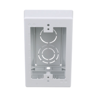 Caja de Pared Superficial, Uso Universal con Placas de Pared, con Cinta Adhesiva, Color Blanco