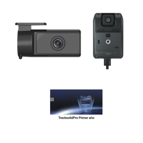 KIT Dashcam con sistema de control ADAS (asistencia de manejo) y Camara de cabina (CI03) / Multiples alarmas /Comunicación dos vías / ideal para flotas vehiculares / Facil instalacio / Incluye primer año de plataforma TrackSolidPro