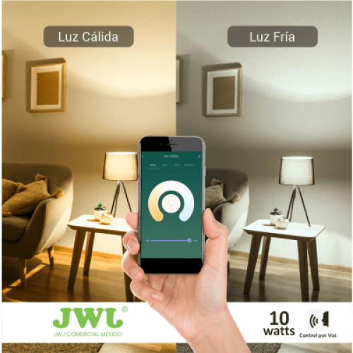 Foco Smart Dimeable / 10W / RGB y Blanco / Base E27 / IP20 / Con Control desde Aplicación Móvil Foco Smart Dimeable / 10W / RGB y Blanco / Base E27 / IP20 / Con Control desde Aplicación Móvil