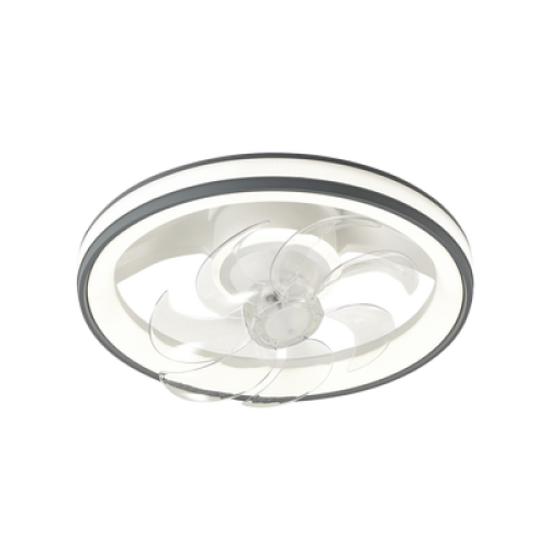 Ventilador de Techo con Luminario LED de  110 V CA 50/60 Hz /  88 W /4500 Lm / 6500 - 4 000 - 2 700 K /3 Tonos de Luz / 500 mm / 6 Velocidades / Dimeable /Color Blanco y Gris.