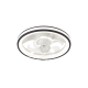 Ventilador de Techo con Luminario LED de  110 V CA 50/60 Hz /  88 W /4500 Lm / 6500 - 4 000 - 2 700 K /3 Tonos de Luz / 501 mm / 6 Velocidades / Dimeable / Color Blanco y Negro.