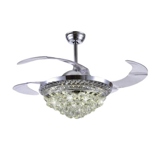 Ventilador de Techo con Luminario LED de  110 V CA 50/60 Hz /  88 W /4500 Lm / 6500 - 4 000 - 2 700 K /3 Tonos de Luz / 1075 mm / 6 Velocidades /No Dimeable.