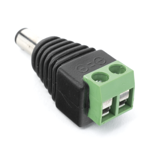 Adaptador Macho Tipo Jack de 3.5 mm (0.14 Pulgadas) Polarizado de 12 Vcc / Terminales Tipo Tornillo / Polarizado (+/-) / Ideal para Cámaras de Video Vigilancia