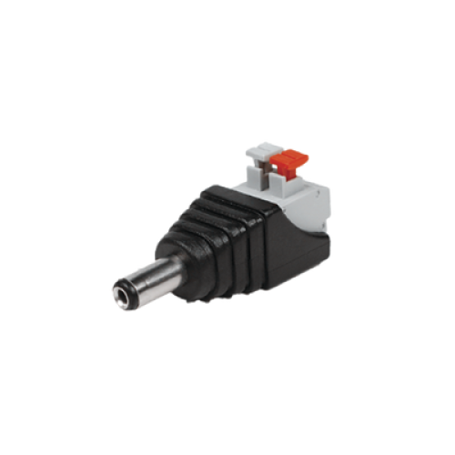 Adaptador Tipo Jack de 3.5 mm Macho Polarizado de 12 Vcc con Terminales de Presión