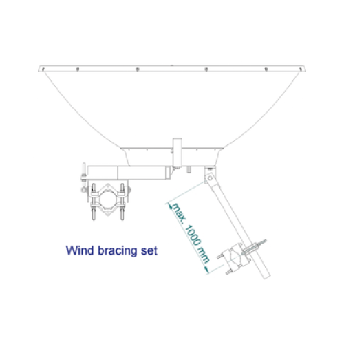 Antena direccional de Alto Rendimiento, 4 ft, Frecuencia de (4.9 a 6.1 GHz), Alto Aislamiento al Ruido, Ganancia de 35 dBi, Soporte de acero inoxidable, polaridad en 90 ° y 45 °, incluye montaje.
