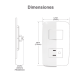 Apagador Duplex de 10 A / 127 V CA ~60 HZ / Color Blanco. Apagador Duplex de 10 A / 127 V CA ~60 HZ / Color Blanco.