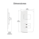 Contacto Sencillo de 15 A/ 127 V CA y 2 Conectores USB de 5 V CD 2A / Color Blanco.
