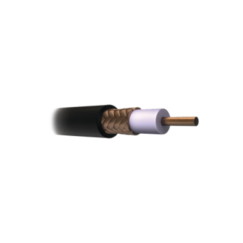 Cable Coaxial RG11/U, 305 Metros (1000 Pies), Bobina de 305 Metros (1000 Pies) Color Negro, AWG 14 Aislamiento Espumado, Blindaje de Aluminio al 60%, Aplicación Intemperie para Video Vigilancia