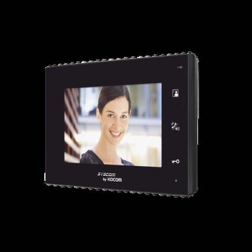Monitor adicional color negro manos libres con pantalla LCD a color de 7
