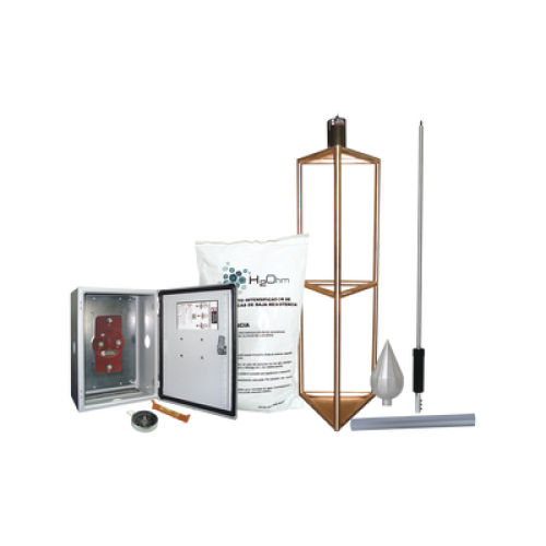Kit de Pararrayo con Punta con Diámetro de Protección de 300 metros. 