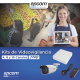 KIT TurboHD 1080 Lite / DVR 4 Canales / 4 Cámaras Bala (exterior 2.8 mm) / Transceptores / Conectores / Fuente de Poder Profesional