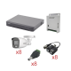 KIT TurboHD con Audio 1080p / DVR 8 Canales / 8 Cámaras Bala (exterior 2.8 mm) / Transceptores / Conectores / Fuente de Poder / AUDIO POR COAXITRON
