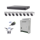 KIT TurboHD 1080p / DVR 8 Canales / 8 Cámaras Eyeball (exterior 2.8 mm) / Transceptores / Conectores / Fuente de Poder Profesional hasta 15 Vcc para Larga Distancia