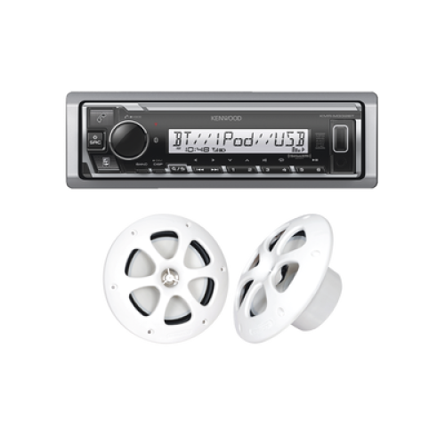 Kit de estéreo con Bluetooth KMR-M332BT |  más Par de bocinas KFC-1613MRW