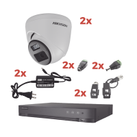 Kit Audio Bidireccional TurboHD 1080p / DVR 4 Canales / 2 Cámaras Eyeball (Exterior) con Bocina y Microfóno Integrado / 2 Fuentes de Poder / Accesorios Kit Audio Bidireccional TurboHD 1080p / DVR 4 Canales / 2 Cámaras Eyeball (Exterior) con Bocina y Microfóno Integrado / 2 Fuentes de Poder / Accesorios