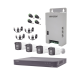 Kit Audio Bidireccional TurboHD 4K-3K / DVR 4 Canales 4K / 4 Cámaras Bala (Exterior) con Bocina y Microfóno Integrado 3K / 1 Fuentes de Poder / Accesorios