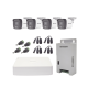 Kit TURBOHD 1080p / DVR 4 Canales / 4 Cámaras con Micrófono Integrado y 101° Visión / Luz Blanca + IR Visión Nocturna / Transceptores / Conectores / Fuente de Poder Profesional Compacta