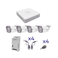 KIT COLORVU TURBOHD 1080p Lite / DVR 4 Canales / 4 Cámaras Bala (exterior 2.8 mm) / Transceptores / Conectores / Fuente de Poder Profesional KIT COLORVU TURBOHD 1080p Lite / DVR 4 Canales / 4 Cámaras Bala (exterior 2.8 mm) / Transceptores / Conectores / Fuente de Poder Profesional