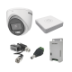  KIT COLORVU TURBOHD 1080pLite / DVR 4 Canales / 4 Cámaras Eyeball (exterior) / Transceptores / Conectores / Fuente de Poder Profesional