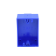 Caja trasera de montaje color azul para estaciones de parada STOPPER