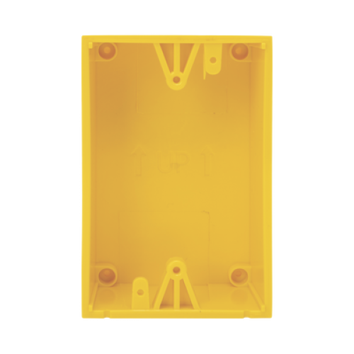 Caja trasera de montaje color amarillo para estaciones de parada STOPPER