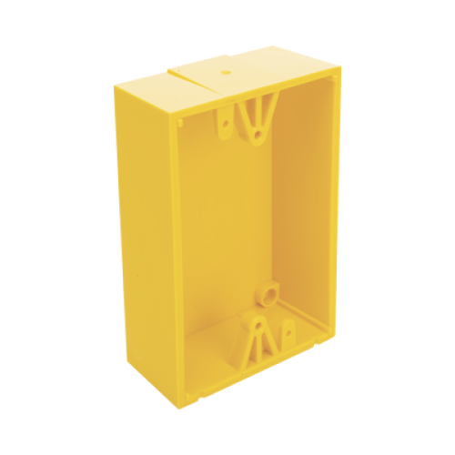 Caja trasera de montaje color amarillo para estaciones de parada STOPPER