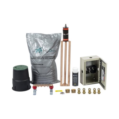 Kit de tierra Física Modelo TG45K con Electrodo Magnetoactivo 50 x 11.5 cm, Capacidad Max: 45 AMP